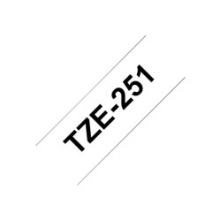 BROTHER P-TOUCH TZE-251 noir sur blanc 24mm