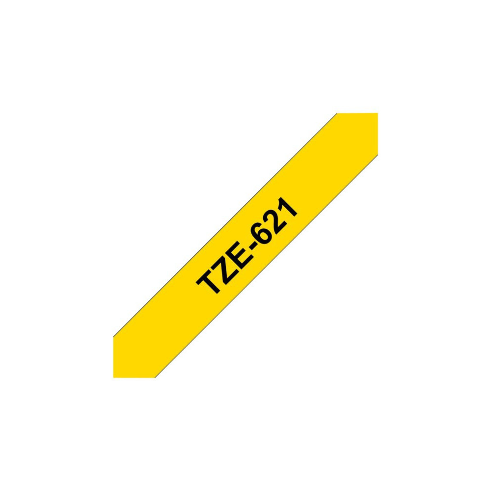 BROTHER P-TOUCH TZE-621 noir sur jaune  9mm