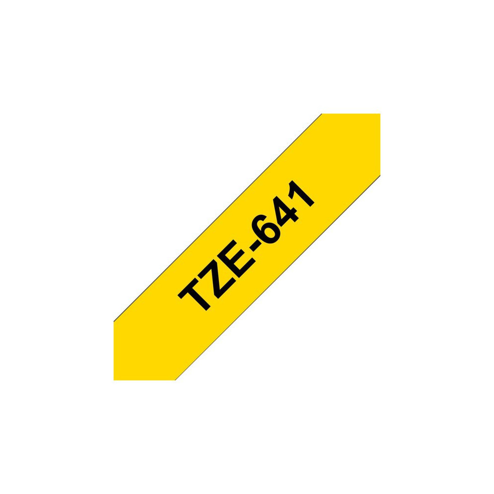 BROTHER P-TOUCH TZE-641 noir sur jaune  18mm