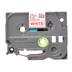 BROTHER P-TOUCH TZE-232 rouge sur blanc 12mm
