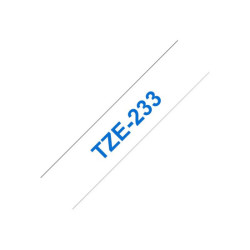 BROTHER P-TOUCH TZE-233 bleu sur blanc 12mm