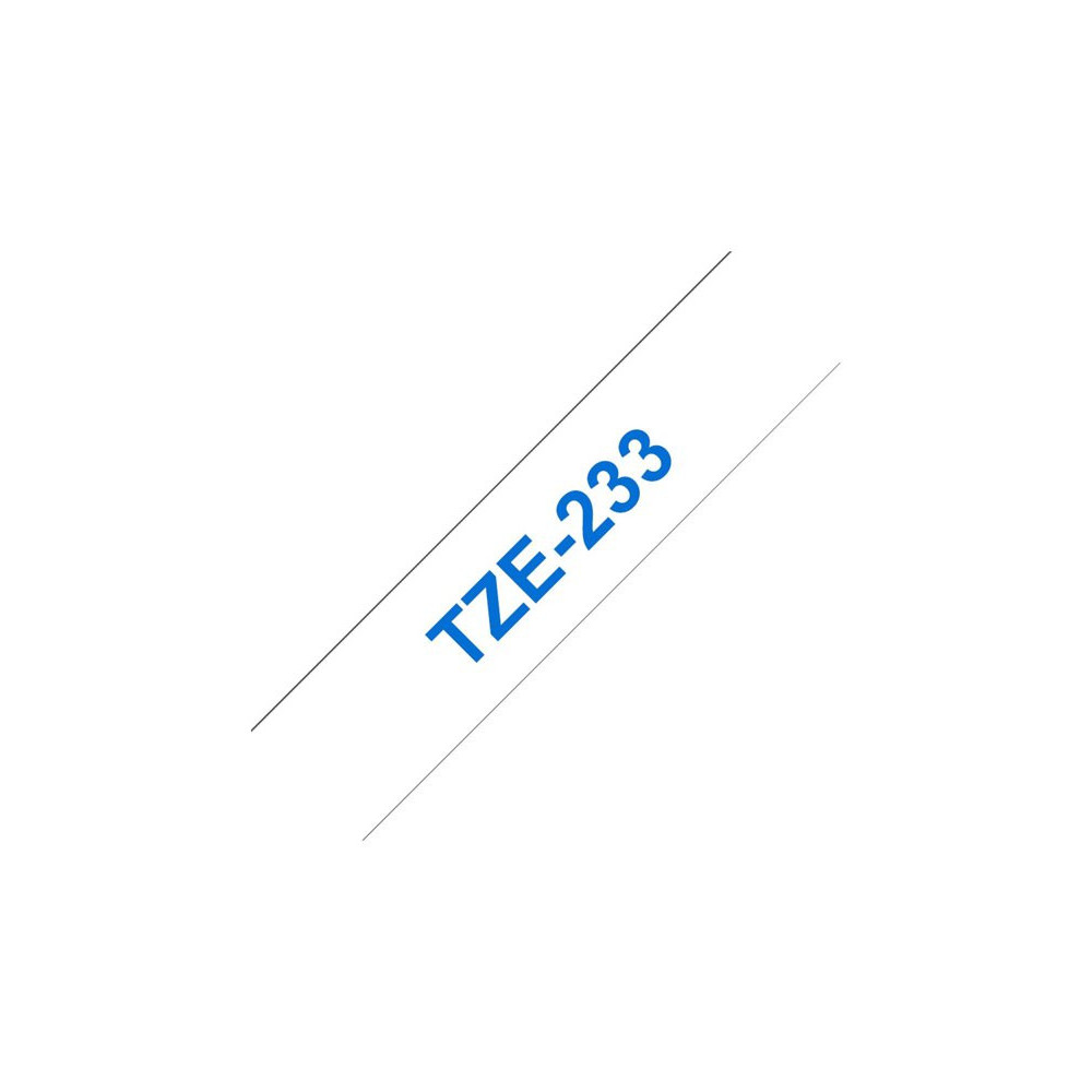BROTHER P-TOUCH TZE-233 bleu sur blanc 12mm