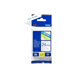 BROTHER P-TOUCH TZE-253 bleu sur blanc 24mm