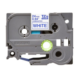 BROTHER P-TOUCH TZE-253 bleu sur blanc 24mm