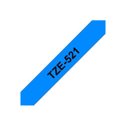 BROTHER P-TOUCH TZE-521 noir sur bleu 9mm