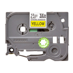 BROTHER P-TOUCH TZE-S631 noir sur jaune  12mm extra gluey