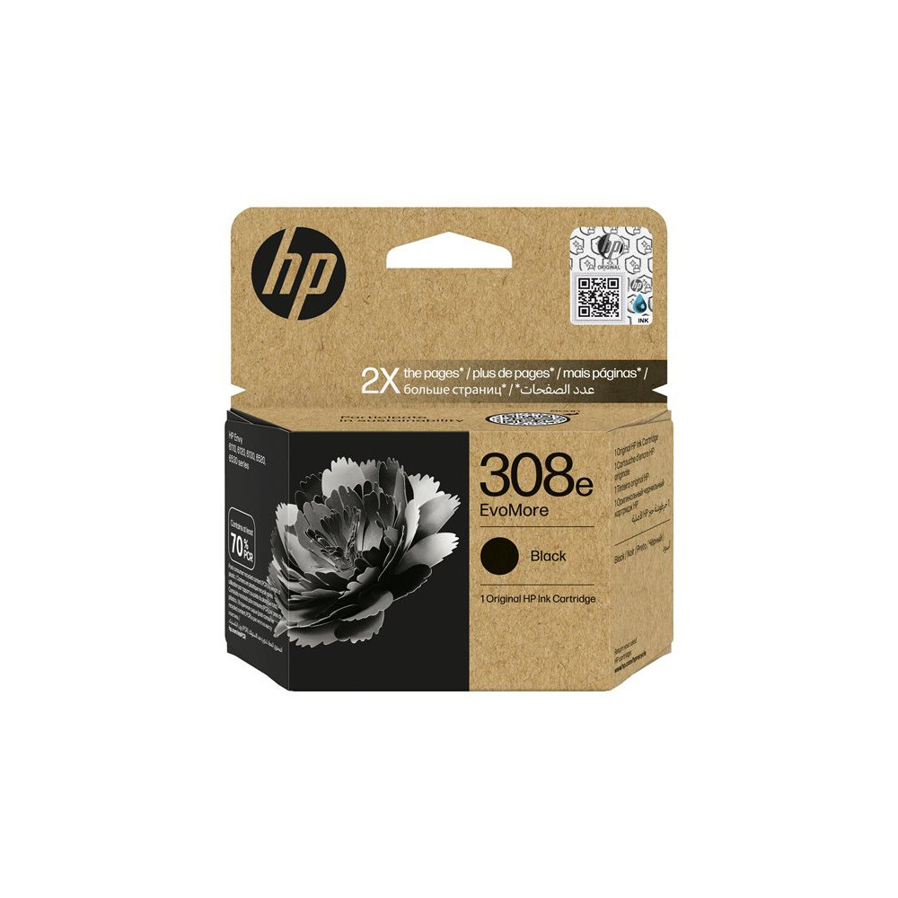 HP 308e EvoMore Black Original Ink Cartridge redeal.fr