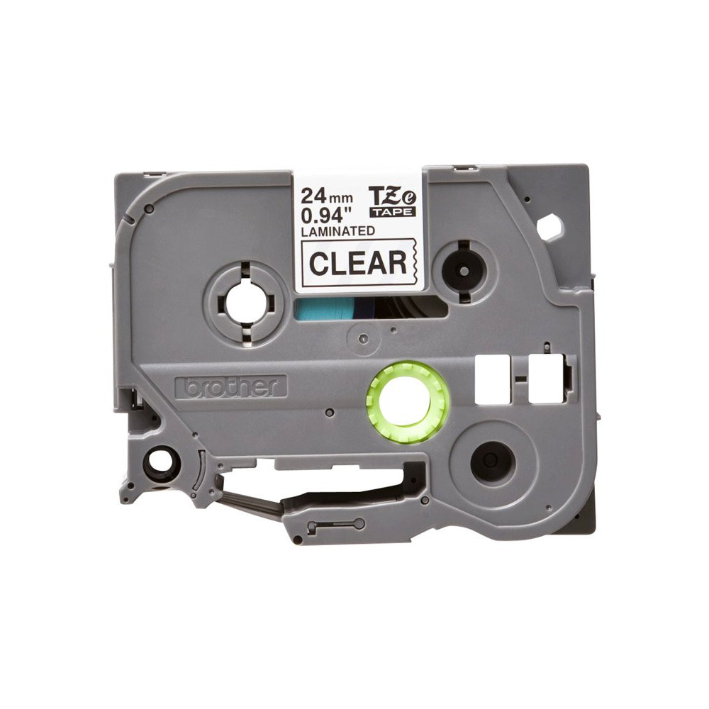 BROTHER P-TOUCH TZE-151 noir sur clear 24mm