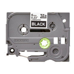 BROTHER P-TOUCH TZE-315 blanc sur noir  6mm