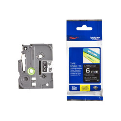 BROTHER P-TOUCH TZE-315 blanc sur noir  6mm