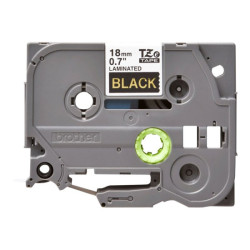BROTHER P-TOUCH TZE-344 gold sur noir  18mm