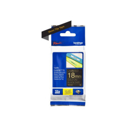 BROTHER P-TOUCH TZE-344 gold sur noir  18mm