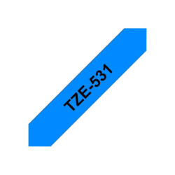 BROTHER P-TOUCH TZE-531 noir sur bleu 12mm