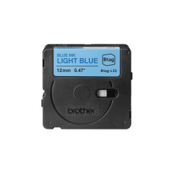 BROTHER 12MM BTAGL33 Ribbon Blue on Light Blue