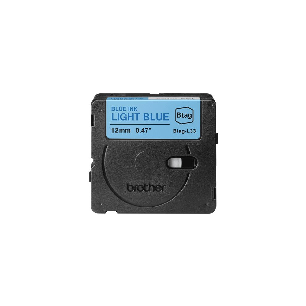 BROTHER 12MM BTAGL33 Ribbon Blue on Light Blue
