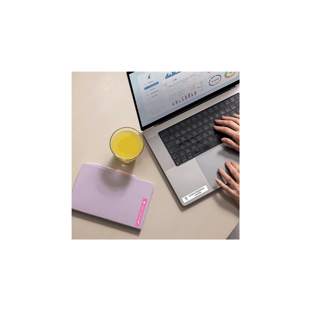 BROTHER Ribbon BTAGP35 12MM White on Pink redeal.fr