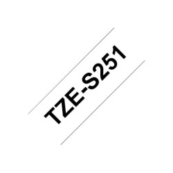 BROTHER P-TOUCH TZE-S251 noir sur blanc 24mm extra gluey