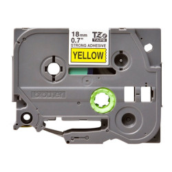 BROTHER P-TOUCH TZE-S641 noir sur jaune  18mm extra gluey