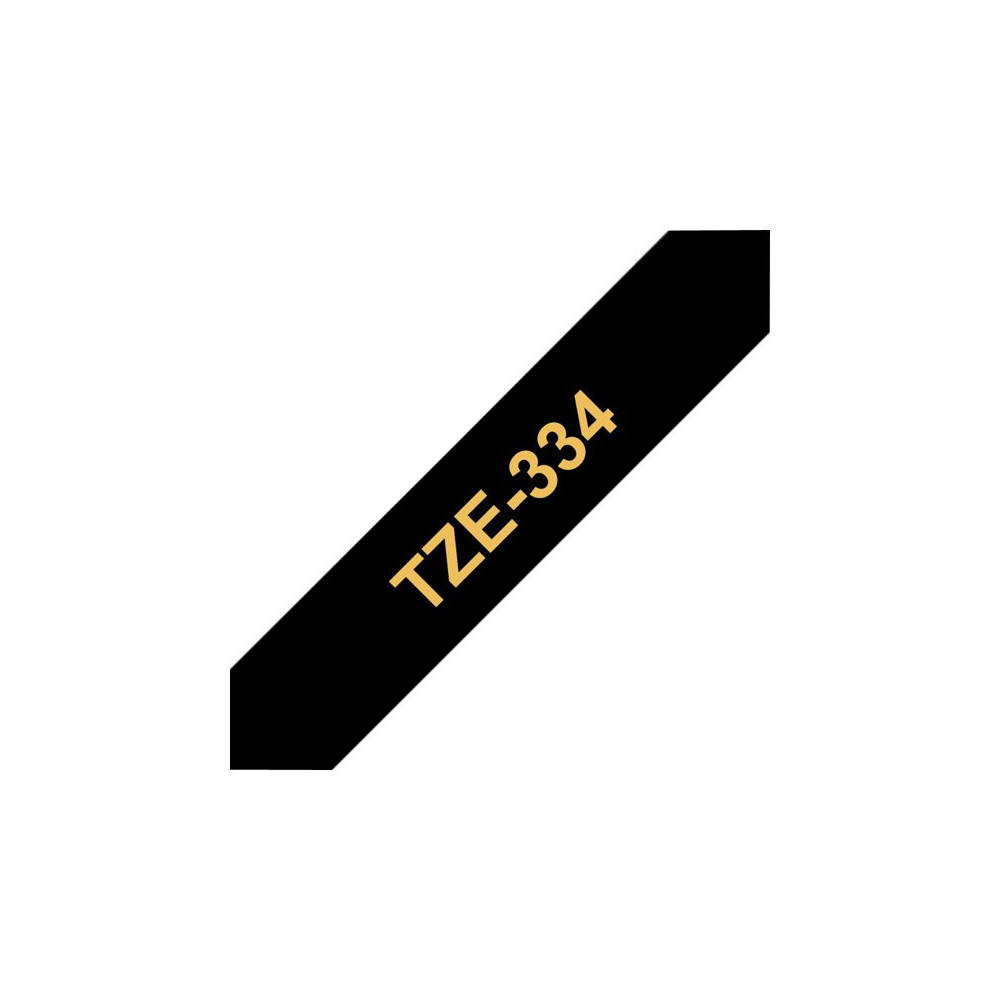 BROTHER P-TOUCH TZE-334 gold sur noir  12mm
