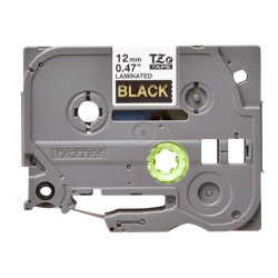 BROTHER P-TOUCH TZE-334 gold sur noir  12mm