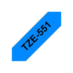 BROTHER P-TOUCH TZE-551 noir sur bleu 24mm