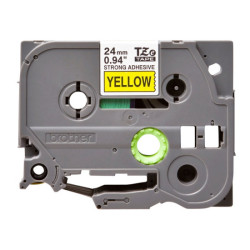BROTHER P-TOUCH TZE-S651 noir sur jaune  24mm extra gluey