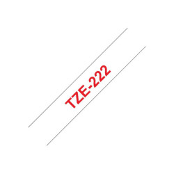 BROTHER P-TOUCH TZE-222 rouge sur blanc 9mm