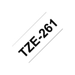BROTHER P-TOUCH TZE-261 noir sur blanc 36mm