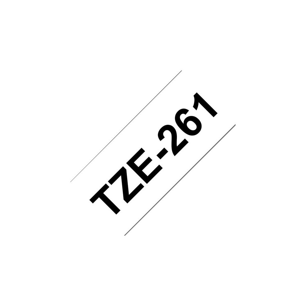 BROTHER P-TOUCH TZE-261 noir sur blanc 36mm