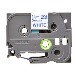 BROTHER P-TOUCH TZE-243 bleu sur blanc 18mm