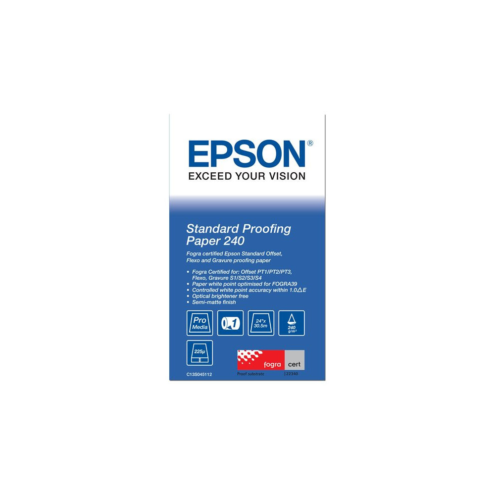 EPSON S045112 Standard proofing paper inkjet 240g/m2 610mm x 30.5m 1 roll 1-pack
