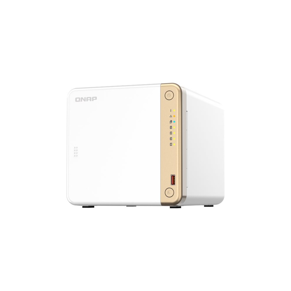 QNAP TS-462-4G 4-Bay desktop NAS Intel Celeron N4505 dual-core 4Go DDR4 onboard not expandable 4x3.5/2.5 SATA 6Go/s drive bays 2
