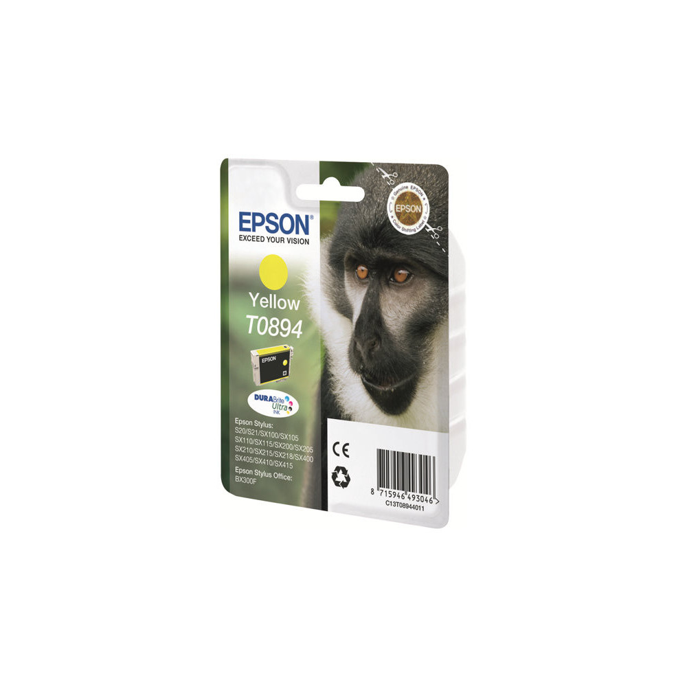 EPSON 1LB T0894 ink cartridge yellow low capacity 3.5ml 1-pack blister without alarm