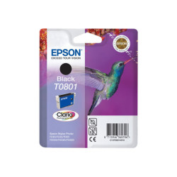 EPSON 5LB T0801 ink cartridge black standard capacity 7.4ml 330 pages 1-pack blister without alarm redeal.fr