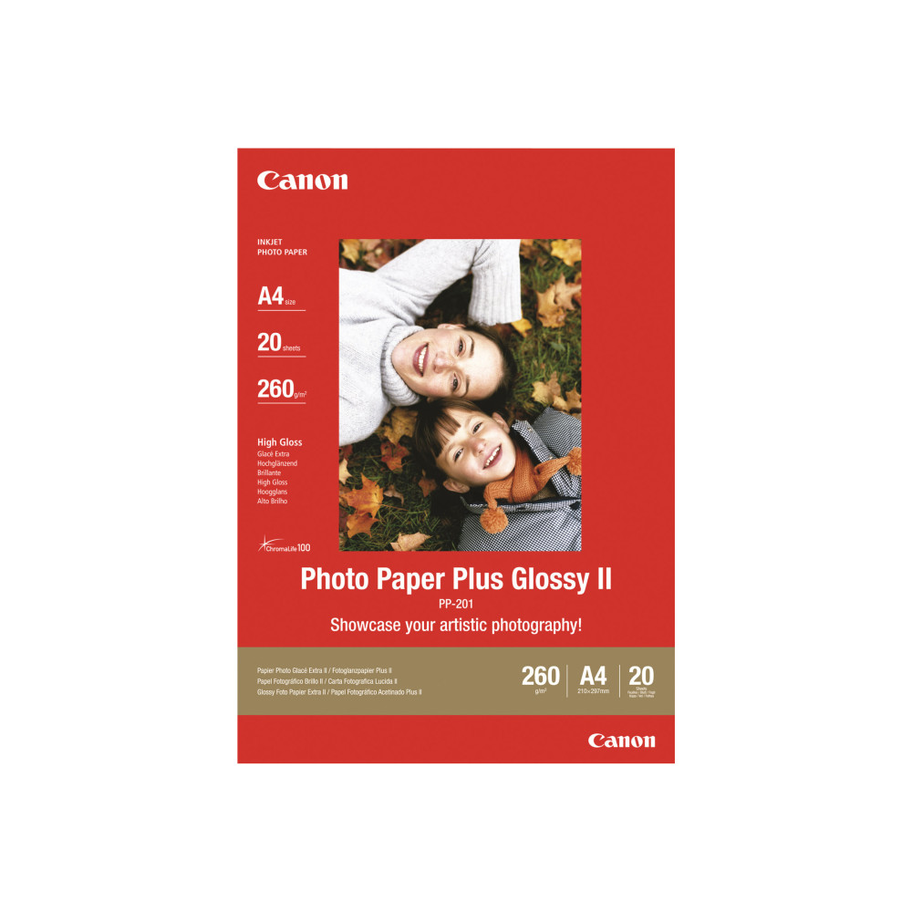 CANON PP-201 plus photo  papier 260g/m2 5x7 inch 20 feuilles pack de 1