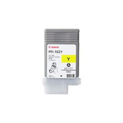 CANON PFI-102Y cartouche encre teintée jaune capacité standard 130ml pack de 1