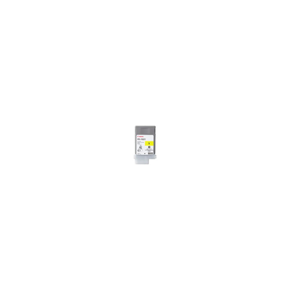 CANON PFI-102Y cartouche encre teintée jaune capacité standard 130ml pack de 1