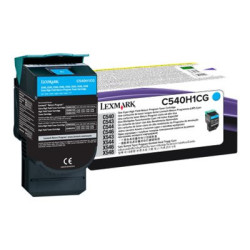 LEXMARK C540, C543, C544, X543, X544 cartouche de toner cyan haute capacité 2.000 pages pack de 1 retour programme