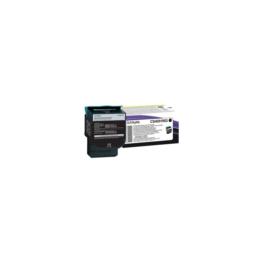 LEXMARK C540, C543, C544, X543, X544 cartouche de toner noir haute capacité 2.500 pages pack de 1 retour programme