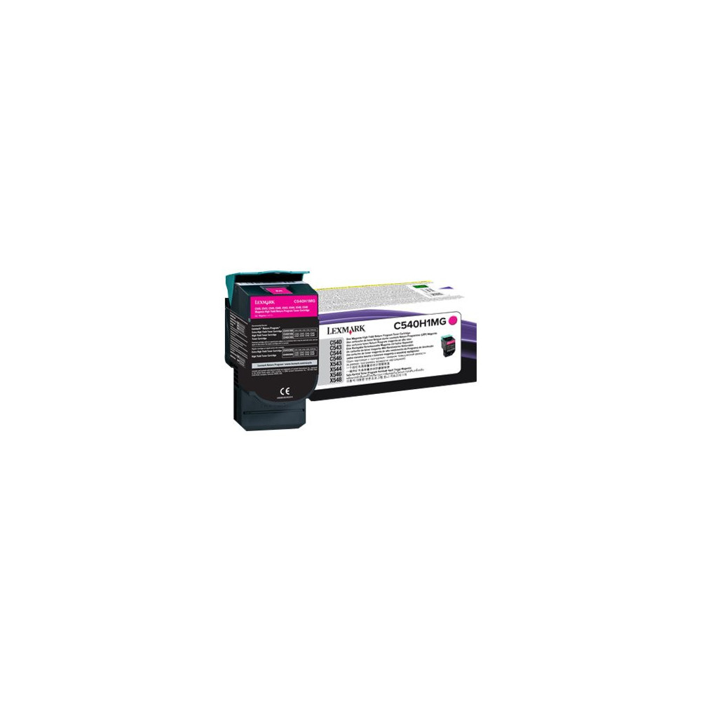 LEXMARK C540, C543, C544, X543, X544 cartouche de toner magenta haute capacité 2.000 pages pack de 1 retour programme