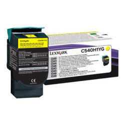 LEXMARK C540, C543, C544, X543, X544 cartouche de toner jaune haute capacité 2.000 pages pack de 1 retour programme