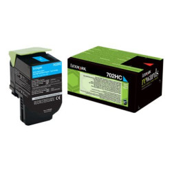 LEXMARK 702HC cartouche de toner cyan haute capacité 3.000 pages pack de 1 retour program