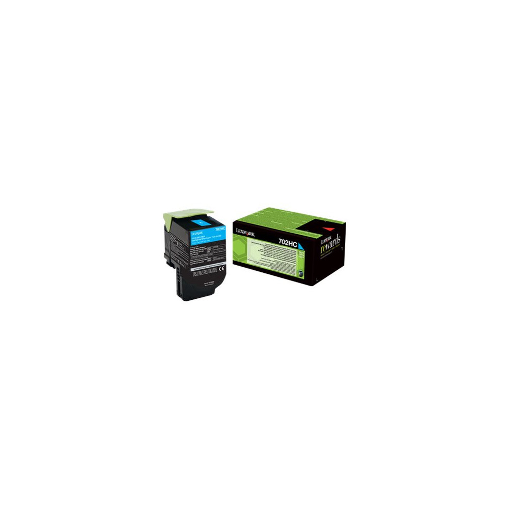 LEXMARK 702HC cartouche de toner cyan haute capacité 3.000 pages pack de 1 retour program