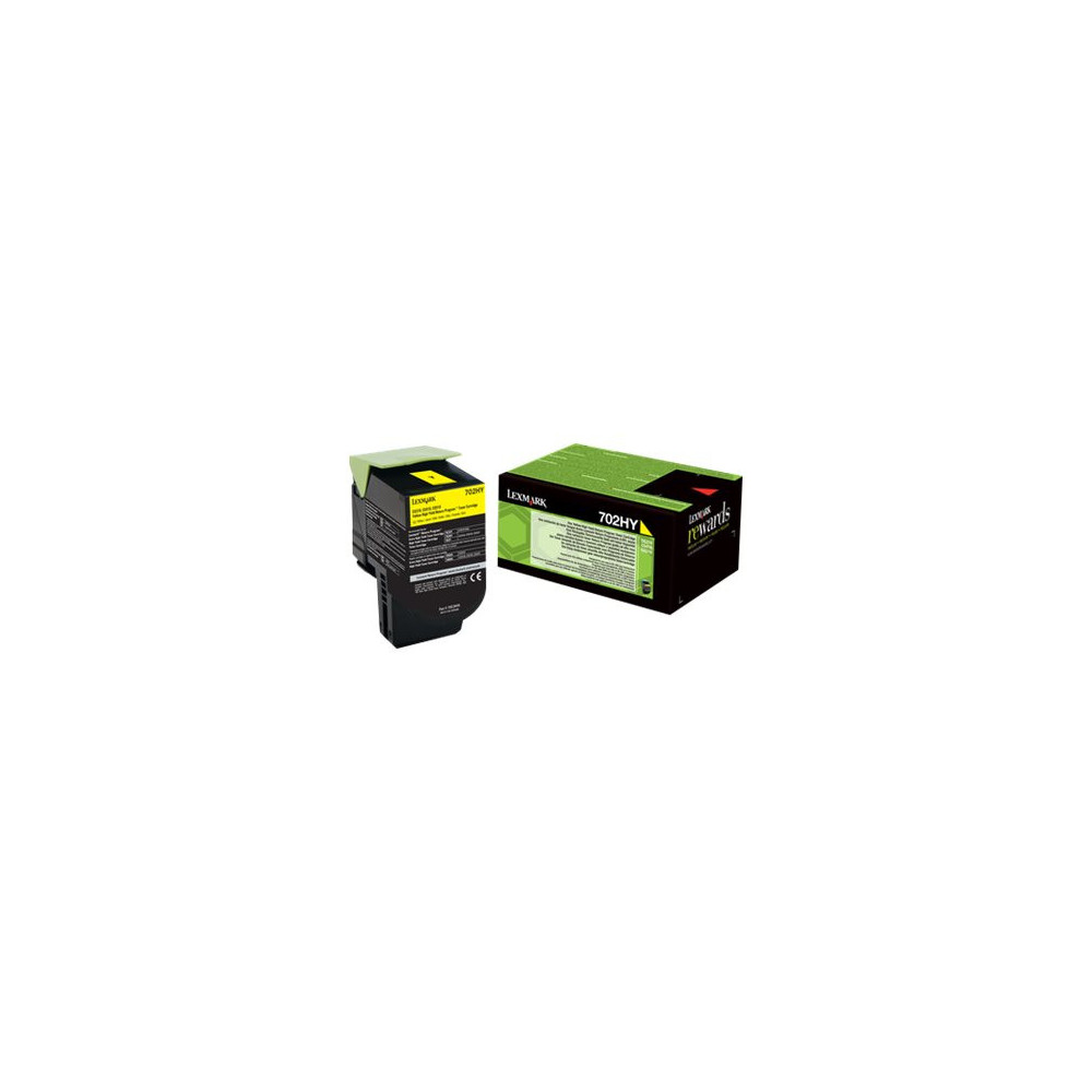LEXMARK 702HY cartouche de toner jaune haute capacité 3.000 pages pack de 1 retour program redeal.fr