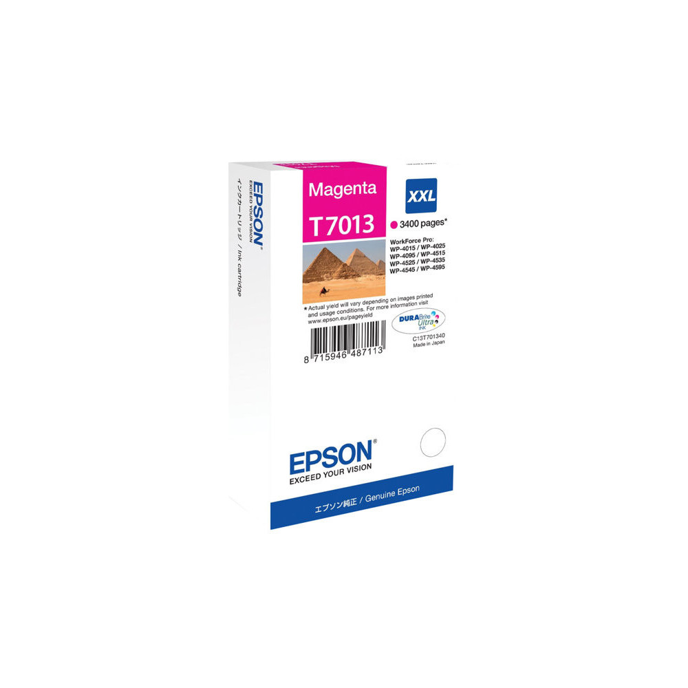 EPSON 1LB WP4000/4500 ink cartridge magenta extra high capacity 3.400 pages 1-pack blister without alarm