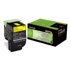LEXMARK 802Y cartouche de toner jaune faible capacité 1.000 pages pack de 1 retour program redeal.fr