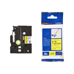 BROTHER P-TOUCH TZE-FX631 noir sur jaune  12mm