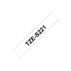 BROTHER P-TOUCH TZE-S221 noir sur blanc 9mm extra gluey