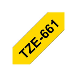 BROTHER P-TOUCH TZE-661 noir sur jaune  36mm