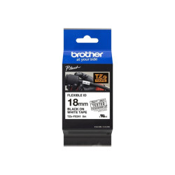 BROTHER P-TOUCH TZE-FX241 noir sur blanc 18mm